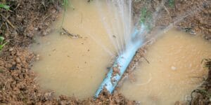 water pipe break leaking from hole in a hoseselective focus picture id926506900
