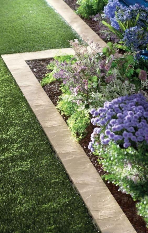 18 simple stone borders are a nice and very laconic idea for a contemporary garden you may go for raised or usual garden beds