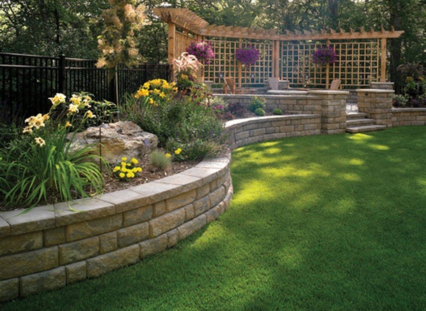 81 beautiful raised flower bed stone border garden landscaping ideas . 2014